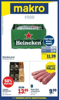 Heineken krat aanbieding bij Makro – geldig van 11.03.2026 t/m 24.03.2026