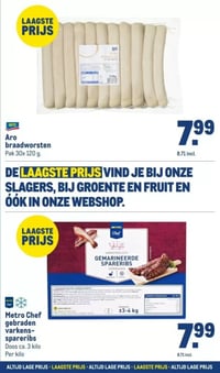Aro braadworsten aanbieding bij Makro – geldig van 14.01.2026 t/m 31.12.2026