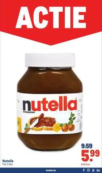 Nutella aanbieding bij Makro – geldig van 14.01.2026 t/m 27.01.2026