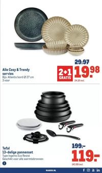 Tefal 13-delige pannenset aanbieding bij Makro – geldig van 14.01.2026 t/m 27.01.2026