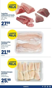 Tonijnfilet middenstuk of steaks aanbieding bij Makro – geldig van 14.01.2026 t/m 31.12.2026