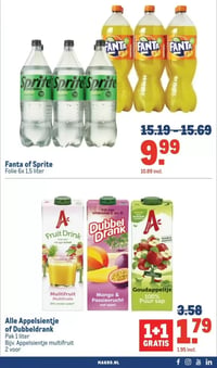 Alle Appelsientje of Dubbeldrank aanbieding bij Makro – geldig van 14.01.2026 t/m 27.01.2026