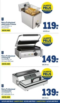 Metro Professional elektrische friteuse aanbieding bij Makro – geldig van 14.01.2026 t/m 31.12.2026