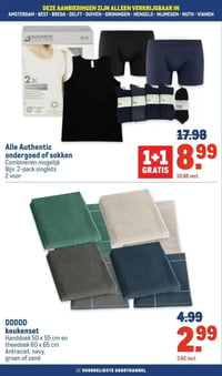Alle Authentic ondergoed of sokken aanbieding bij Makro – geldig van 14.01.2026 t/m 27.01.2026