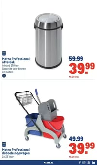 Metro Professional afvalbak aanbieding bij Makro – geldig van 14.01.2026 t/m 27.01.2026