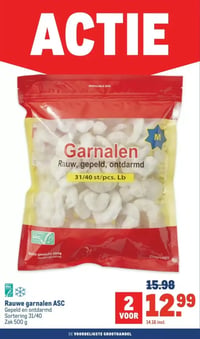 Rauwe garnalen ASC aanbieding bij Makro – geldig van 14.01.2026 t/m 27.01.2026