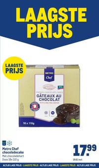 Metro Chef chocoladecake aanbieding bij Makro – geldig van 14.01.2026 t/m 31.12.2026