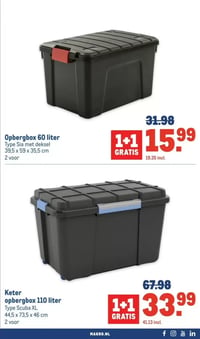 Opbergbox 60 liter aanbieding bij Makro – geldig van 14.01.2026 t/m 27.01.2026