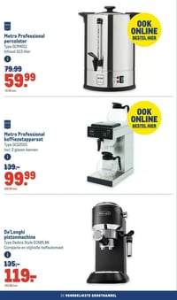 De'Longhi pistonmachine aanbieding bij Makro – geldig van 14.01.2026 t/m 27.01.2026