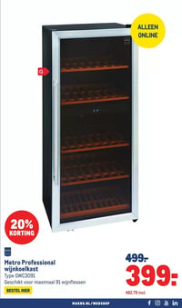 Metro Professional wijnkoelkast aanbieding bij Makro – geldig van 25.02.2026 t/m 10.03.2026
