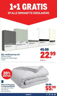 Metro Professional 4-seizoenen dekbed aanbieding bij Makro – geldig van 28.01.2026 t/m 10.02.2026