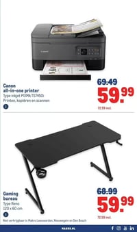 Canon all-in-one printer Type inkjet PIXMA TS7450i aanbieding bij Makro – geldig van 28.01.2026 t/m 10.02.2026
