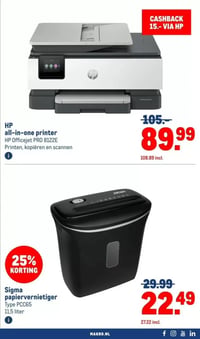 HP all-in-one printer HP Officejet PRO 8122E aanbieding bij Makro – geldig van 30.12.2025 t/m 13.01.2026