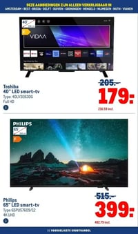 Philips 65" LED smart-tv aanbieding bij Makro – geldig van 30.12.2025 t/m 13.01.2026