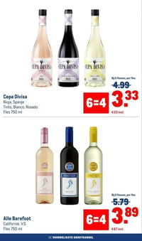 Cepa Divisa Rioja, Spanje Tinto, Blanco, Rosado Fles 750 ml aanbieding bij Makro – geldig van 30.12.2025 t/m 13.01.2026