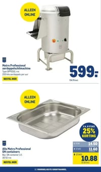 Metro Professional aardappelschilmachine aanbieding bij Makro – geldig van 30.12.2025 t/m 13.01.2026