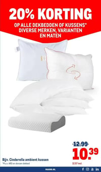 Bijv. Cinderella ambient kussen aanbieding bij Makro – geldig van 30.12.2025 t/m 13.01.2026