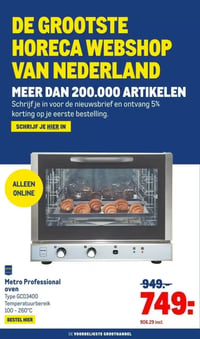 Metro Professional oven aanbieding bij Makro – geldig van 30.12.2025 t/m 13.01.2026