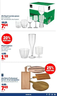 Alle Metro Professional borrel- of serveerplanken aanbieding bij Makro – geldig van 30.12.2025 t/m 13.01.2026