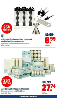 Alle Bolsius Professional kaarsen aanbieding bij Makro – geldig van 30.12.2025 t/m 13.01.2026