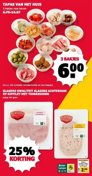 TAPAS VAN HET HUIS 3 bakjes naar keuze aanbieding bij Mcd-supermarkt – geldig van 26.01.2026 t/m 01.02.2026