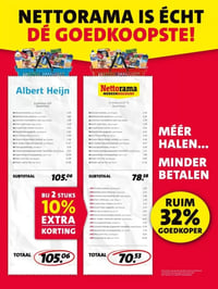 BIJ 2 STUKS 10% EXTRA KORTING aanbieding bij Nettorama – geldig van 01.01.2026 t/m 11.01.2026