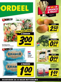KRAMER Zuurkool naturel pak 500 gram aanbieding bij Nettorama – geldig van 01.01.2026 t/m 11.01.2026