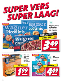 Wagner pizzies of piccolinis alle varianten pak 2/9 stuks aanbieding bij Nettorama – geldig van 13.04.2026 t/m 19.04.2026