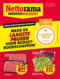 Pitloze witte of rode druiven schaal 500 gram aanbieding bij Nettorama – geldig van 16.02.2026 t/m 22.02.2026