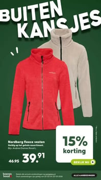 Nordberg fleece vesten aanbieding bij Pets-place – geldig van 23.02.2026 t/m 22.03.2026