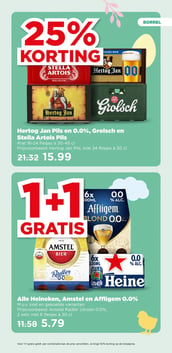 Hertog Jan Pils en 0.0%, Grolsch en Stella Artois Pils aanbieding bij Plus – geldig van 01.04.2026 t/m 07.04.2026