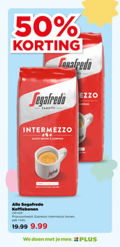 Alle Segafredo Koffiebonen aanbieding bij Plus – geldig van 01.04.2026 t/m 07.04.2026