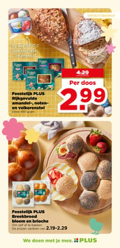 Feestelijk PLUS Breekbrood bloem en brioche aanbieding bij Plus – geldig van 01.04.2026 t/m 07.04.2026