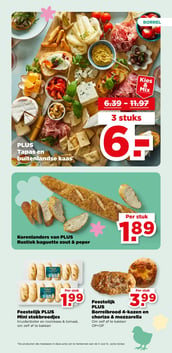 Feestelijk PLUS Mini stokbroodjes aanbieding bij Plus – geldig van 01.04.2026 t/m 07.04.2026