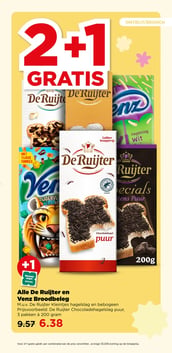 Alle De Ruijter en Venz Broodbeleg aanbieding bij Plus – geldig van 01.04.2026 t/m 07.04.2026