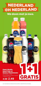 Pepsi, Rivella, Royal Club en Sourcy Vitaminwater aanbieding bij Plus – geldig van 03.06.2026 t/m 09.06.2026