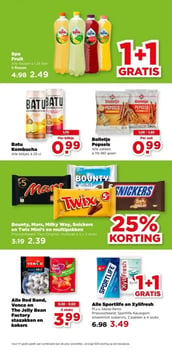 Bounty, Mars, Milky Way, Snickers en Twix Mini's en multipakken aanbieding bij Plus – geldig van 03.06.2026 t/m 09.06.2026