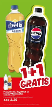 Pepsi, Rivella, Royal Club en Sourcy Vitaminwater aanbieding bij Plus – geldig van 04.02.2026 t/m 10.02.2026