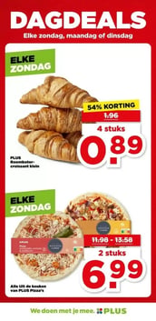 Alle Uit de keuken van PLUS Pizza's aanbieding bij Plus – geldig van 07.01.2026 t/m 13.01.2026