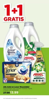 Alle Ariel en Lenor Wasmiddel aanbieding bij Plus – geldig van 07.01.2026 t/m 13.01.2026