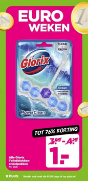 Glorix Toiletblok PowerClean Ocean aanbieding bij Plus – geldig van 07.01.2026 t/m 13.01.2026