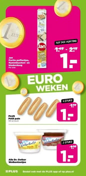 Jan Portie poffertjes, flammkuchen- en bladerdeeg aanbieding bij Plus – geldig van 07.01.2026 t/m 13.01.2026