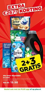 Alle Ariel+ Wasmiddel en Lenor aanbieding bij Plus – geldig van 08.04.2026 t/m 14.04.2026