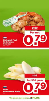 Biologisch PLUS Nederlandse Gele uien aanbieding bij Plus – geldig van 08.04.2026 t/m 14.04.2026