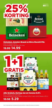 Heineken, Amstel, Brand en Birra Moretti Pils aanbieding bij Plus – geldig van 08.04.2026 t/m 14.04.2026