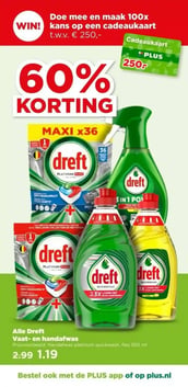 Alle Dreft Vaat- en handafwas aanbieding bij PLUS – geldig van 10.12.2025 t/m 16.12.2025