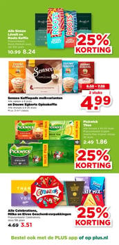 Senseo Koffiepads melkvarianten en Douwe Egberts Oploskoffie aanbieding bij Plus – geldig van 11.02.2026 t/m 17.02.2026