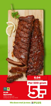 Spareribs aanbieding bij Plus – geldig van 11.02.2026 t/m 17.02.2026