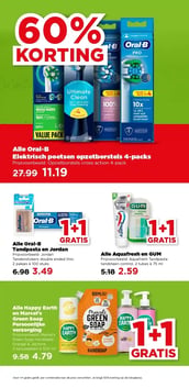 Alle Oral-B Tandpasta en Jordan aanbieding bij Plus – geldig van 11.03.2026 t/m 17.03.2026