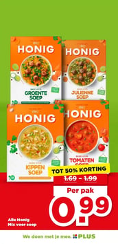 Alle Honig Mix voor soep aanbieding bij Plus – geldig van 11.03.2026 t/m 17.03.2026